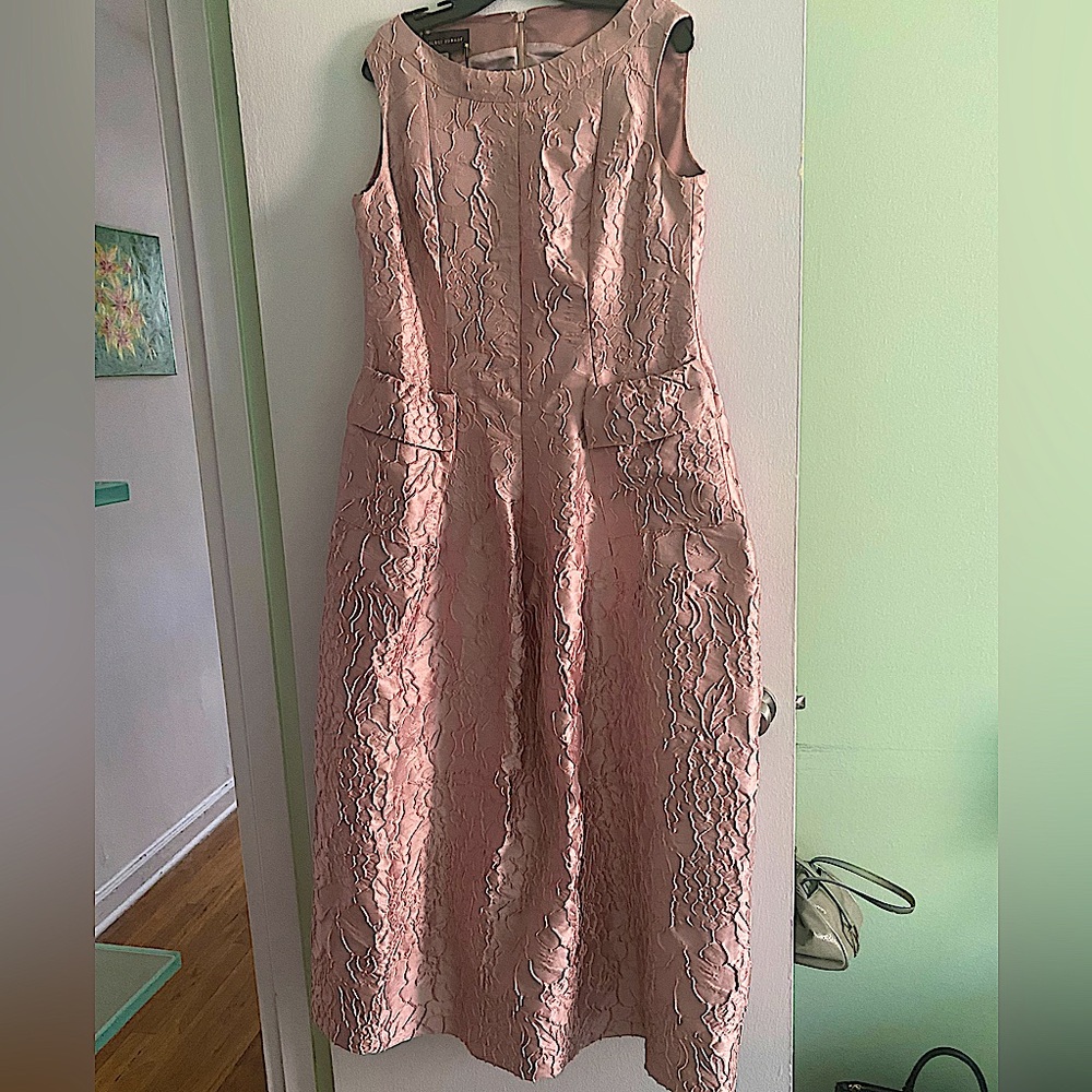 TALBOT AND RUNHOF JACQUARD  EVENING DRESS, SIZE 12